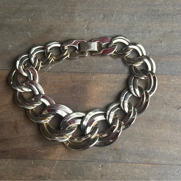Vintage double link chain bracelet - Picture 2 of 4